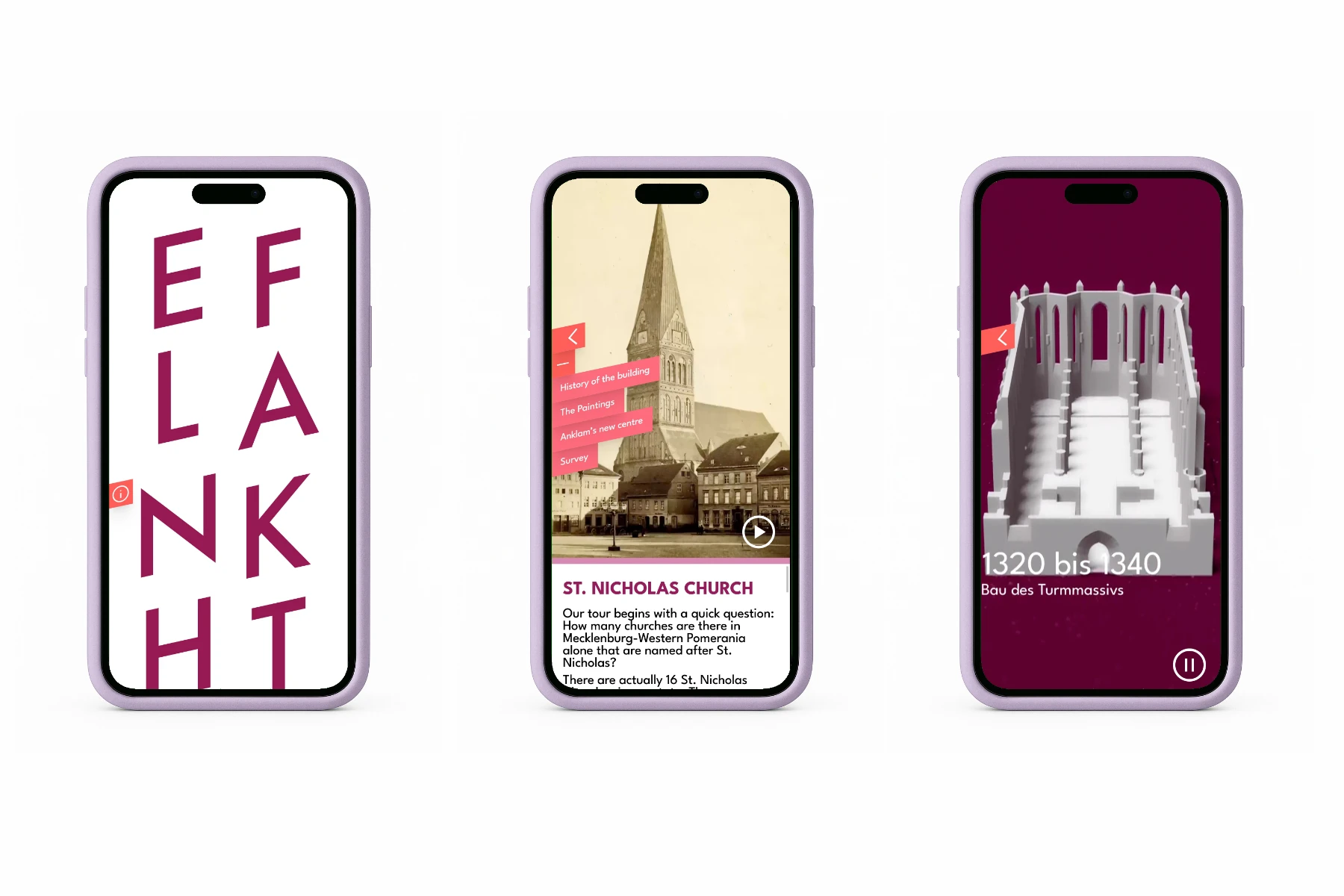 Dialogischer Medienguide & AR-Taufstein — Ikareum Anklam
