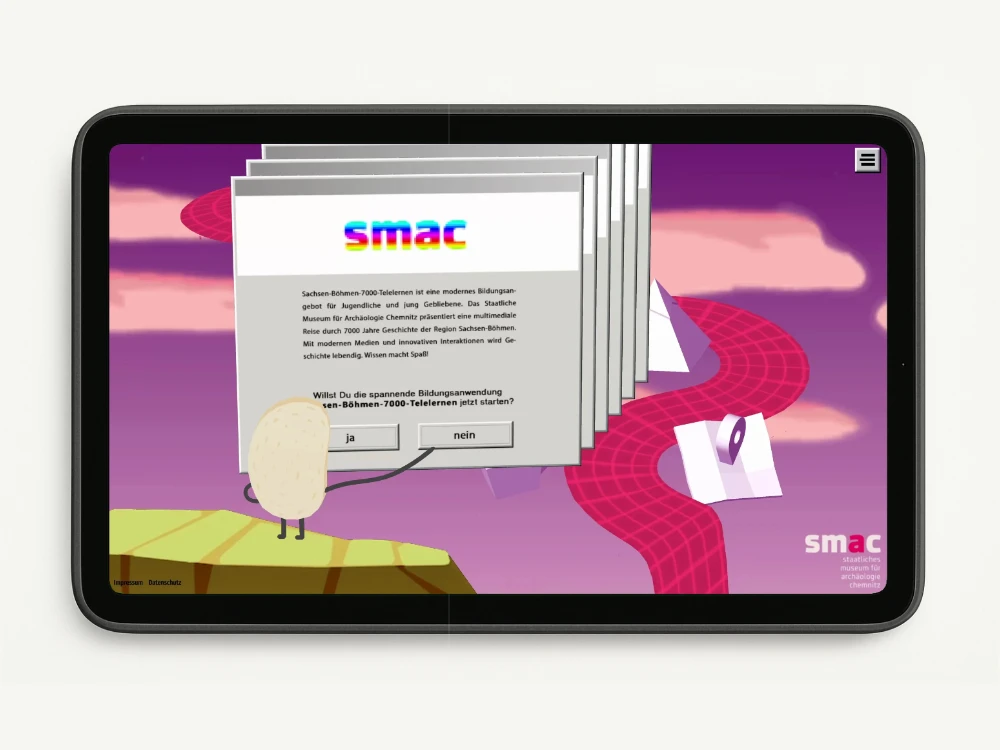 Sachsen Böhmen 7000 — ein interaktives Webspiel für Kinder