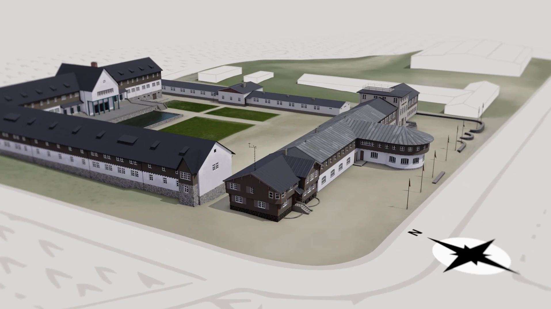 3D-Rekonstruktionen der Gebäude auf der Wasserkuppe
